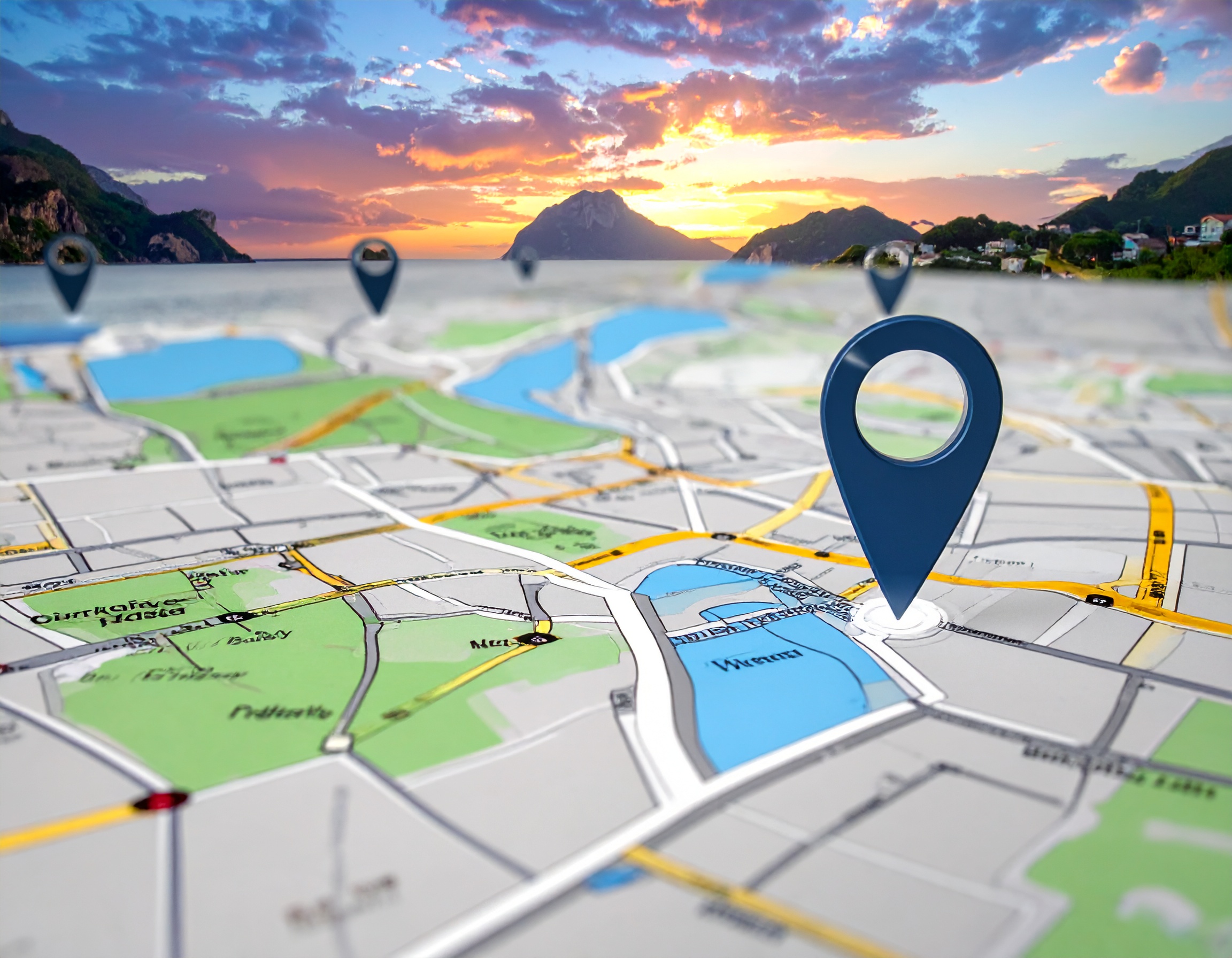 Map showing general area visible, exact address hidden until order