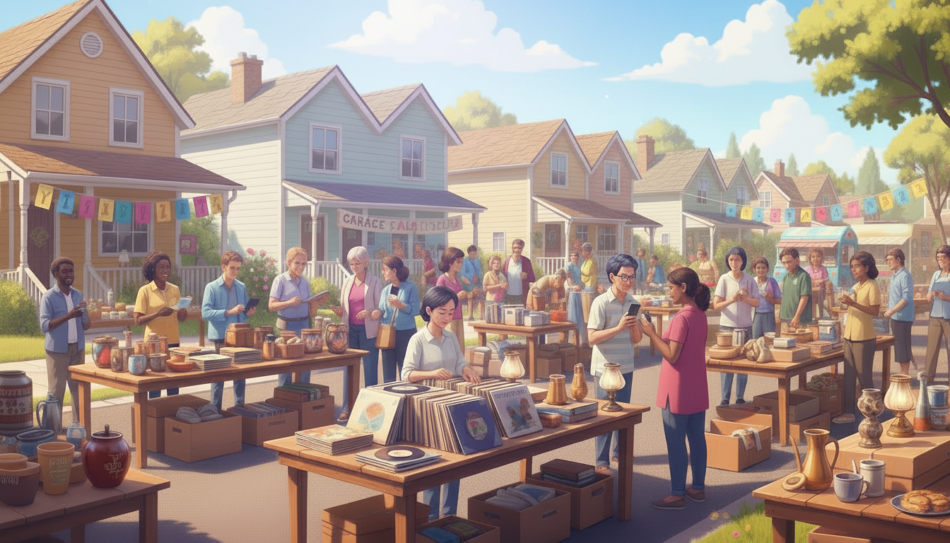 Neighbors discovering and sharing items in their community