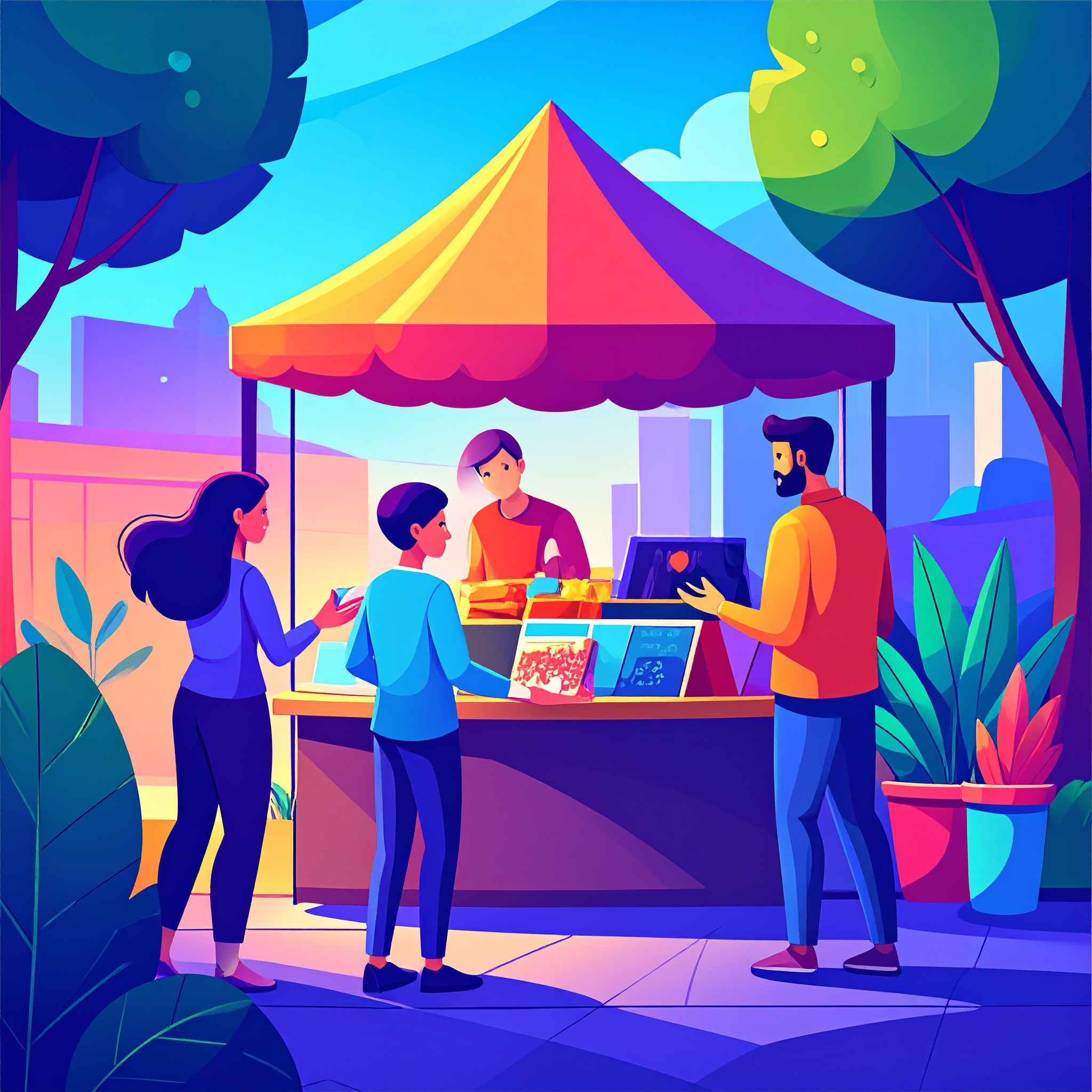 In-person selling illustration